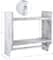 2-Tier Wood Wall Mounted Bathroom Shelf with Towel Rack